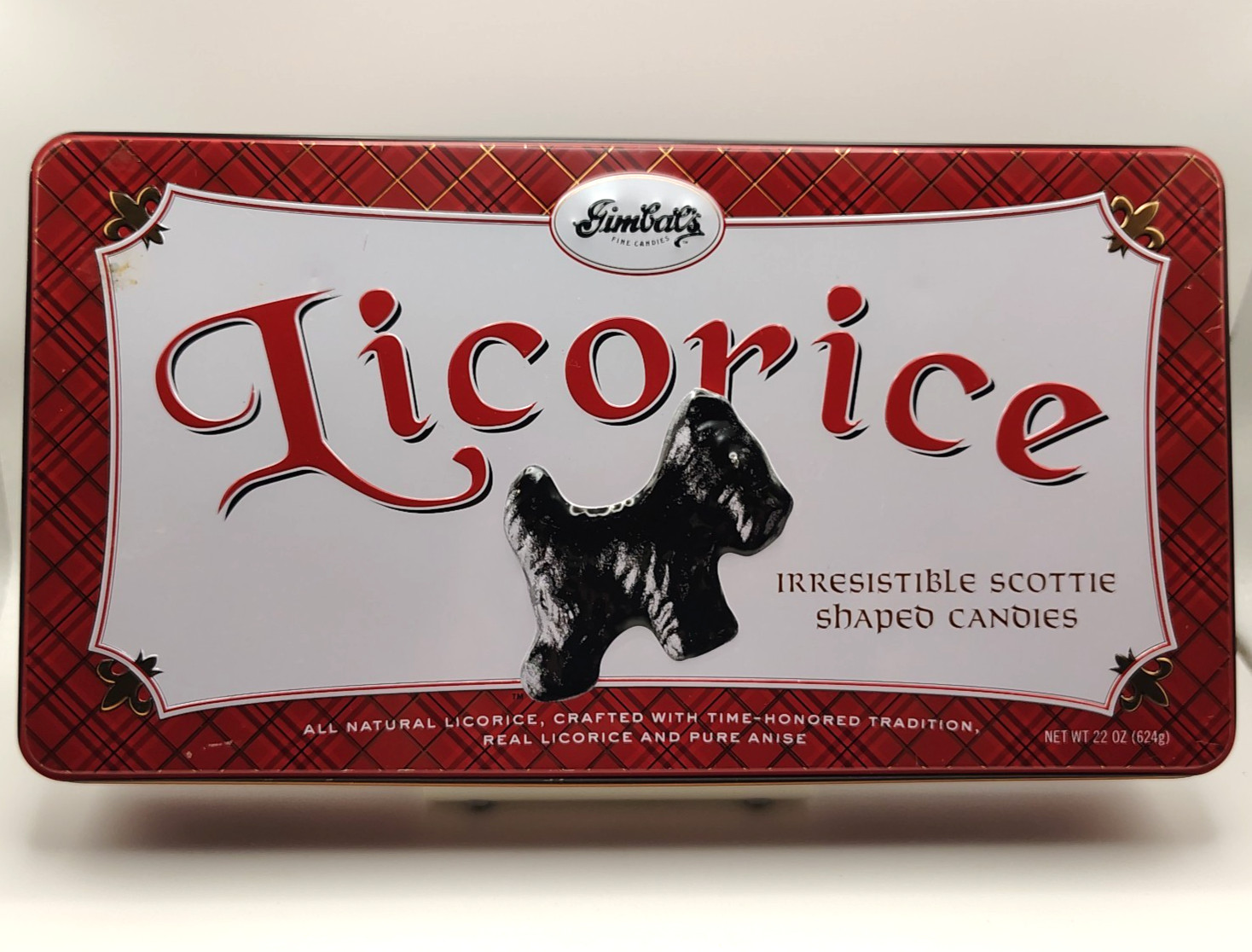 Gimbal’s The Original Licorice Scottie Dogs Tin Red White Black