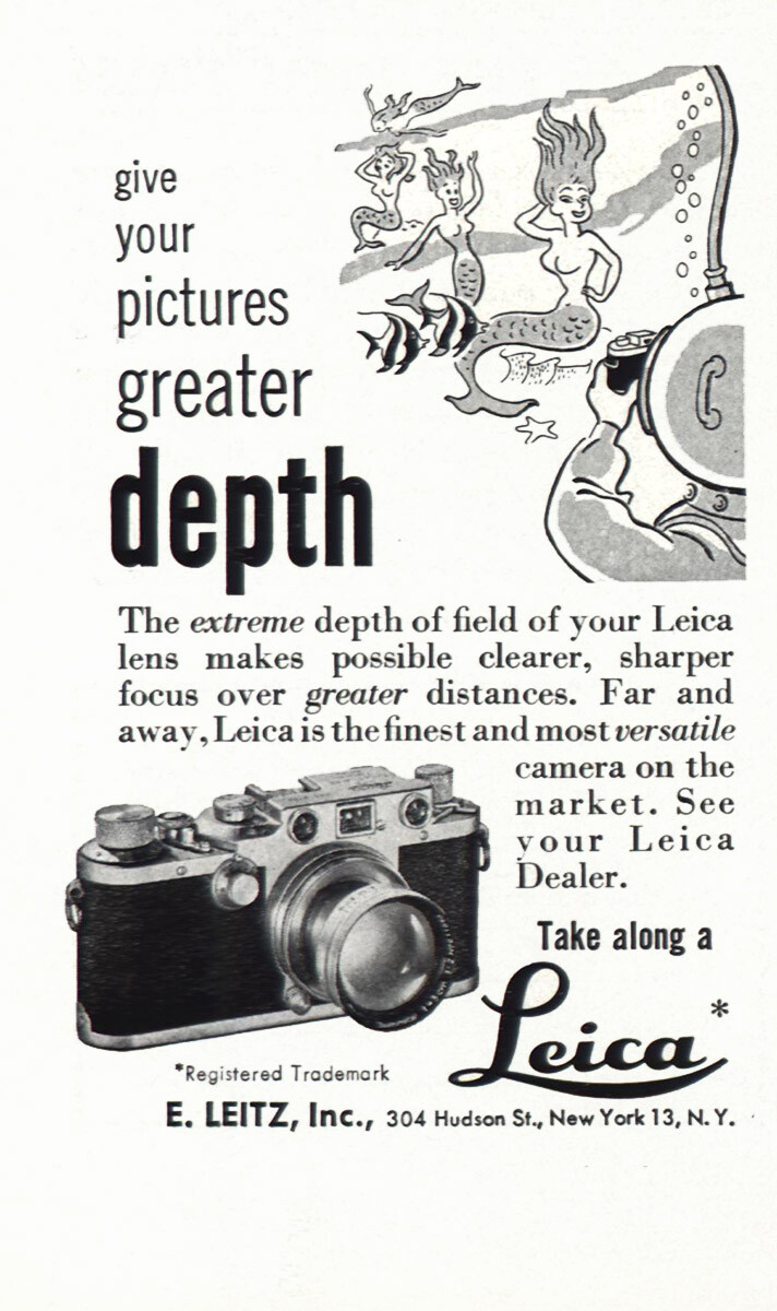 1949 Leica: Give Your Pictures Greater Depth Vintage Print Ad