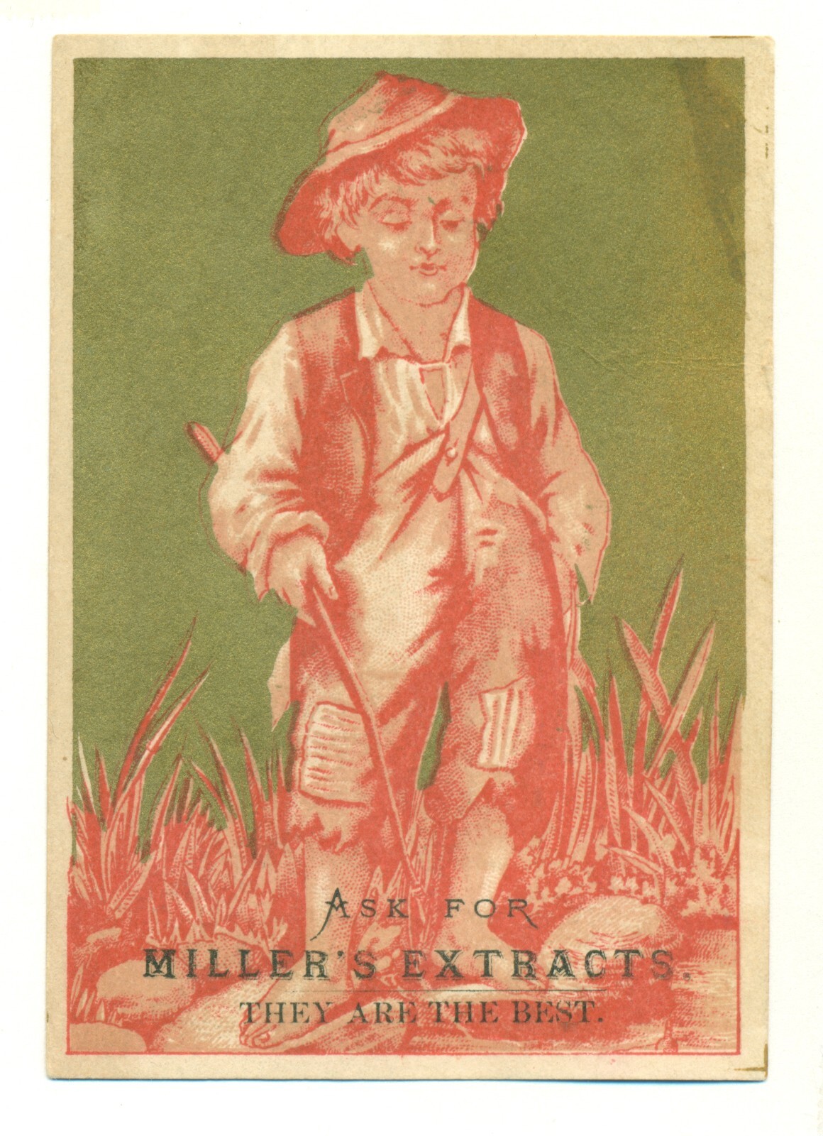 Miller’s Extracts, Broad Street, Boston Victorian Card FCP.