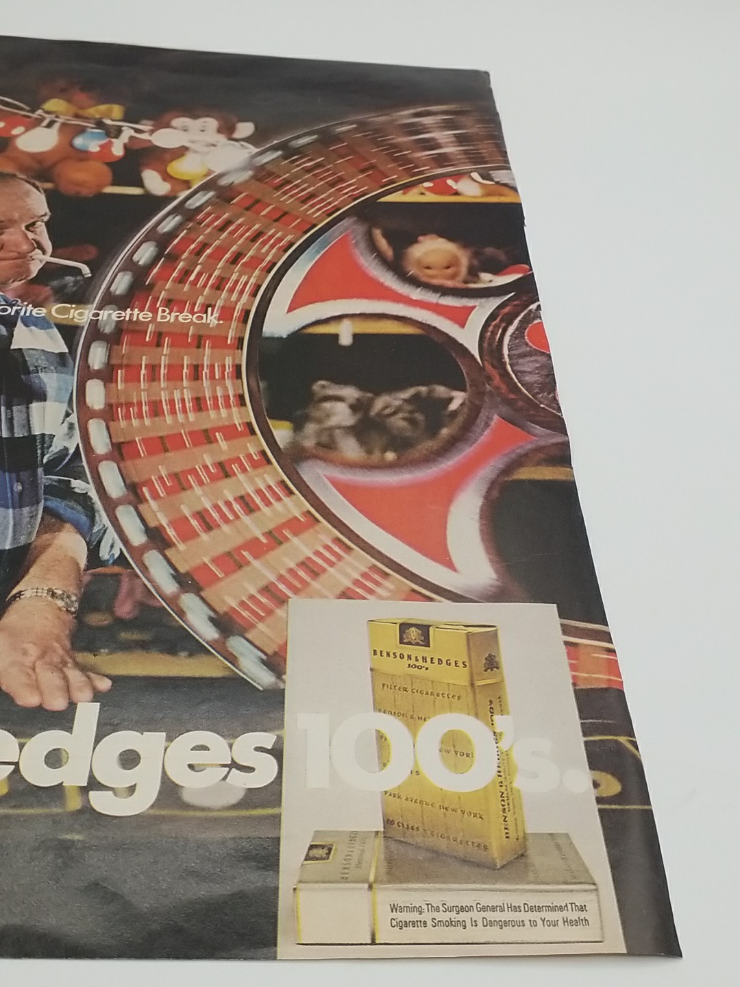 1971 Benson and Hedges 100’s Cigarettes Print Ad Carnival Game Plush Toys Prizes
