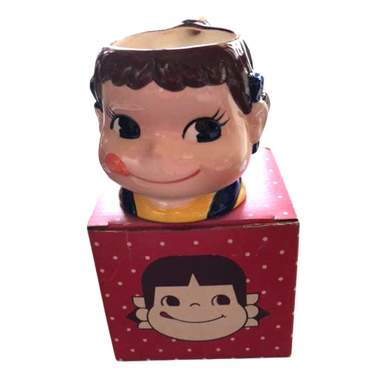 Fujiya Peko Chan Mug Cup Boxed Rare Vintage Not For Sale Showa Retro Japan