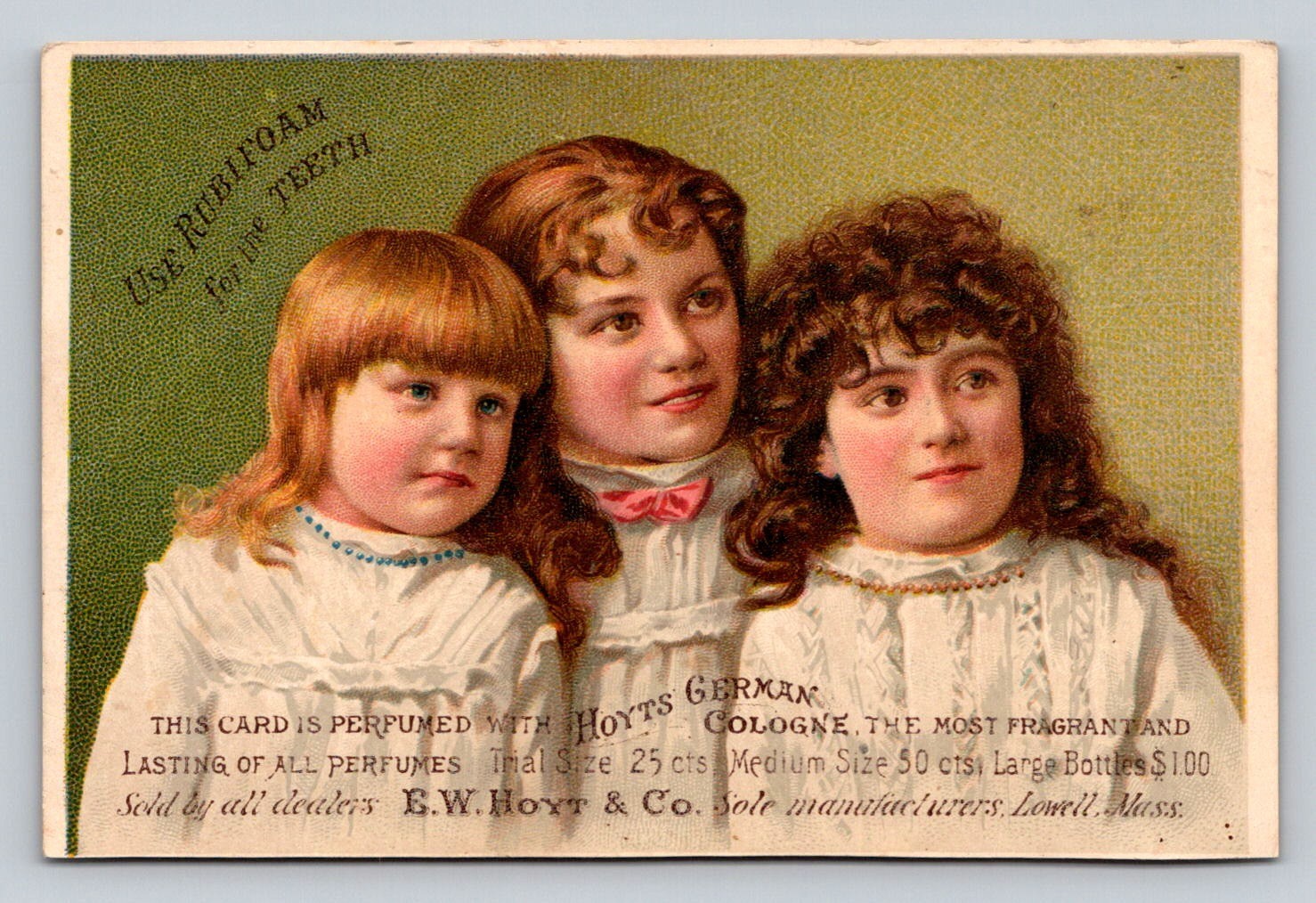 Girls Rubifoam For The Teeth Dr Oxford West Point Nebraska Trade Card P885