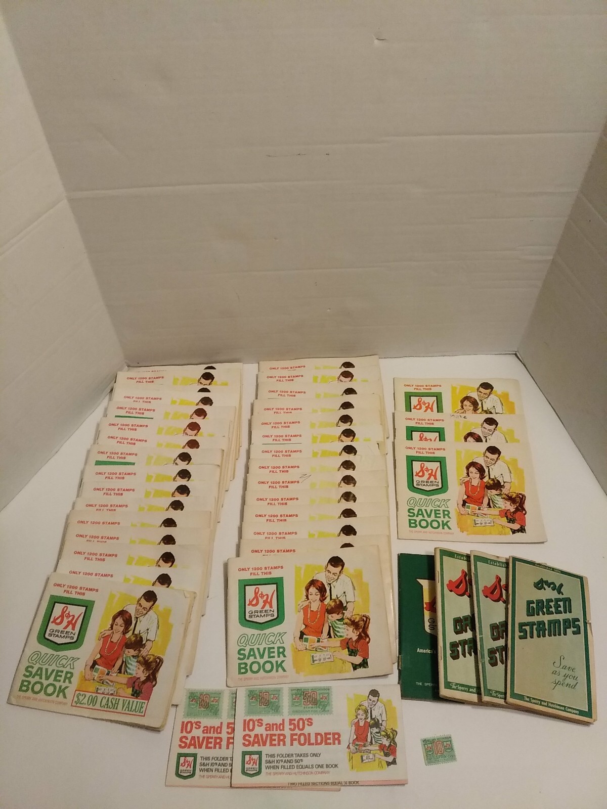 S&H Green Stamps Quick Saver Books Certificates Stamps Sperry Hutchinson Vintage