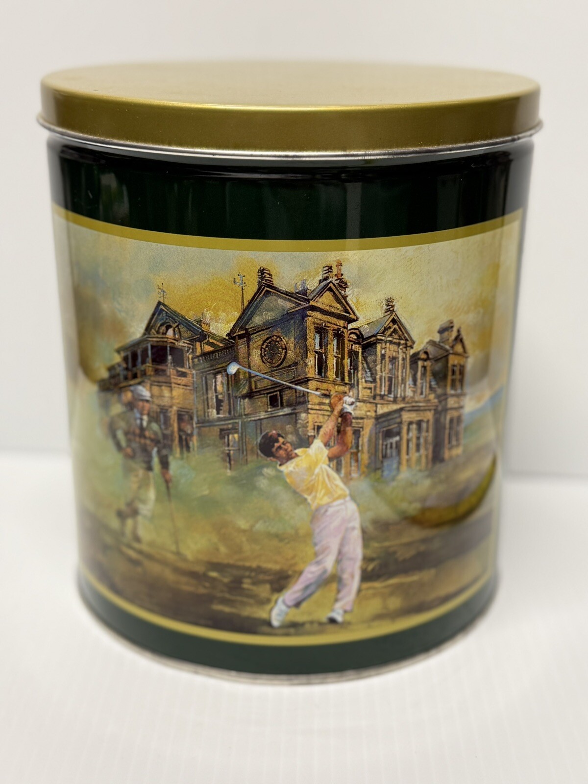 Tin Can Golf Scenes Food Storage Golfing Design Country Club Classics 1992