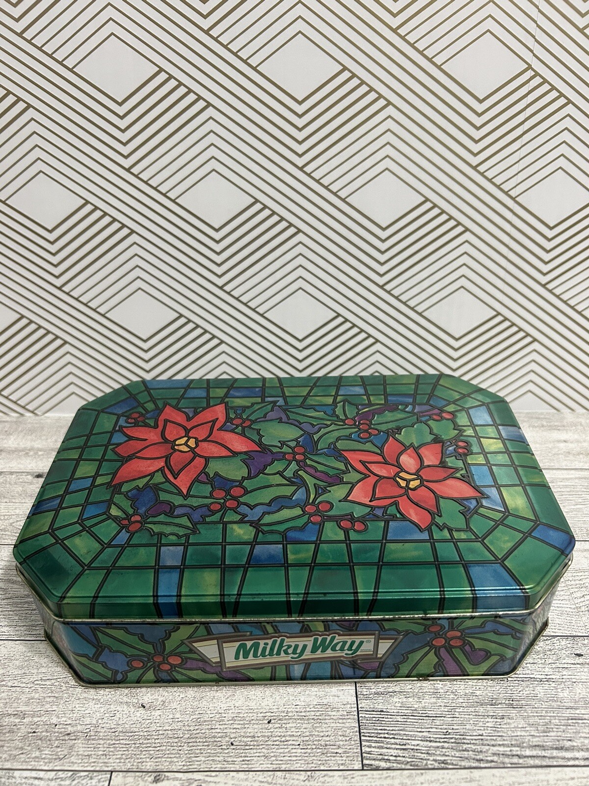 Vintage 1995 Milky Way “Poinsettias’ Limited Edition Candy Tin