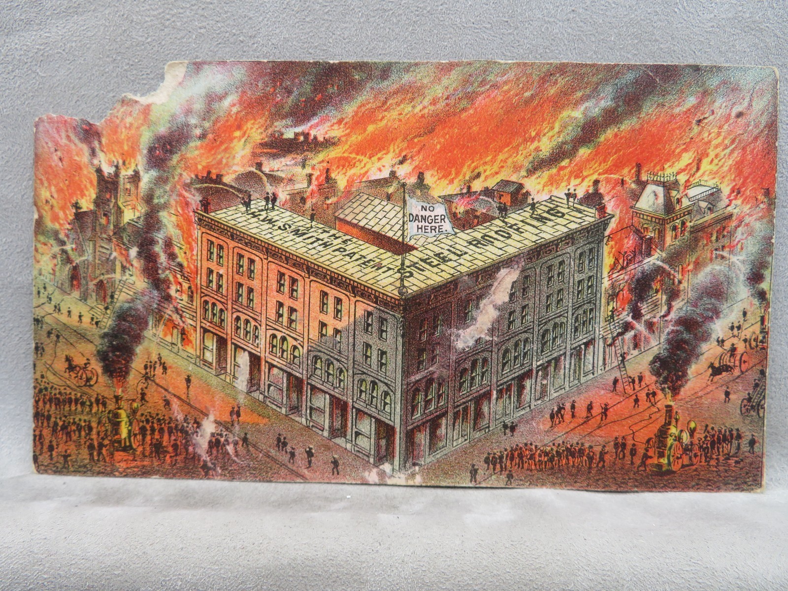 Victorian Trade Card H.W. Smith Patent Steel Roofing Canton, Ohio