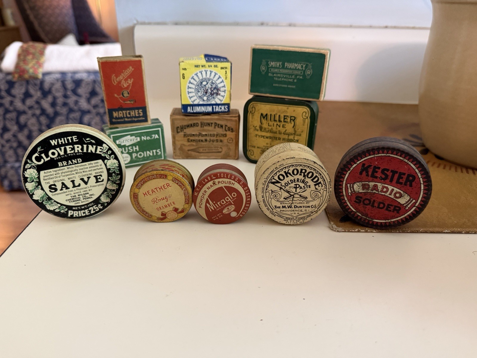 Vintage Antique Advertising Tins Assorted Lot