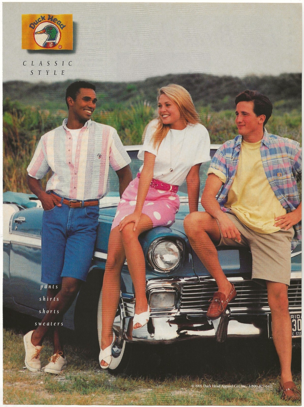 Vintage Print Ad Duck Head Classic Style Clothing – Classic Car – Mar 1992
