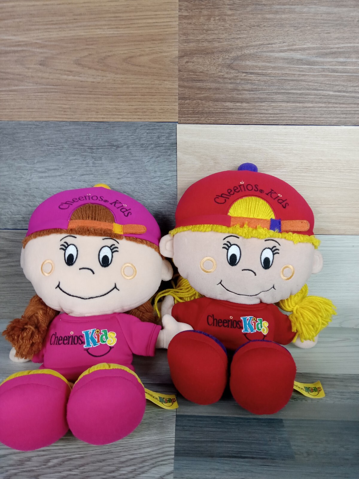 Set of 2 Vintage Cheerios Kids Girls Characters Promotional Plush Stuffed Dolls