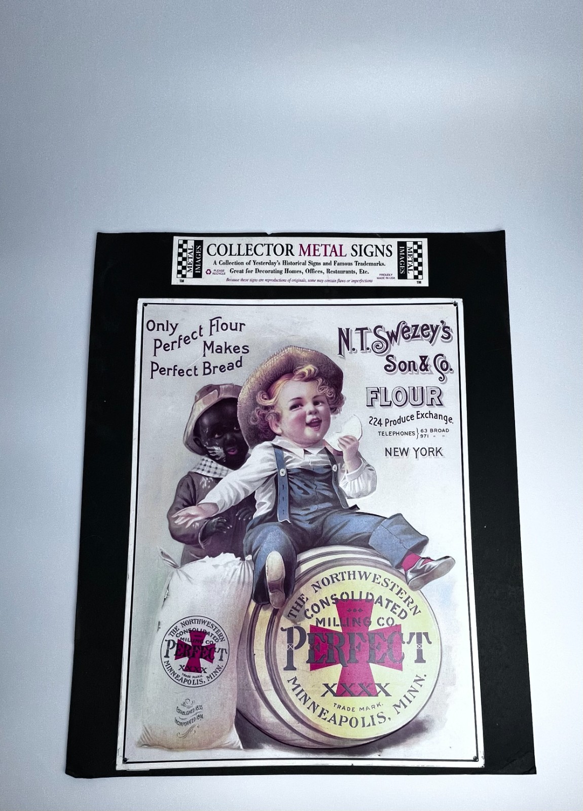 N.T. Swezey’s Son & Co. Flour Perfect Metal Repro Sign 17” X 12.5”