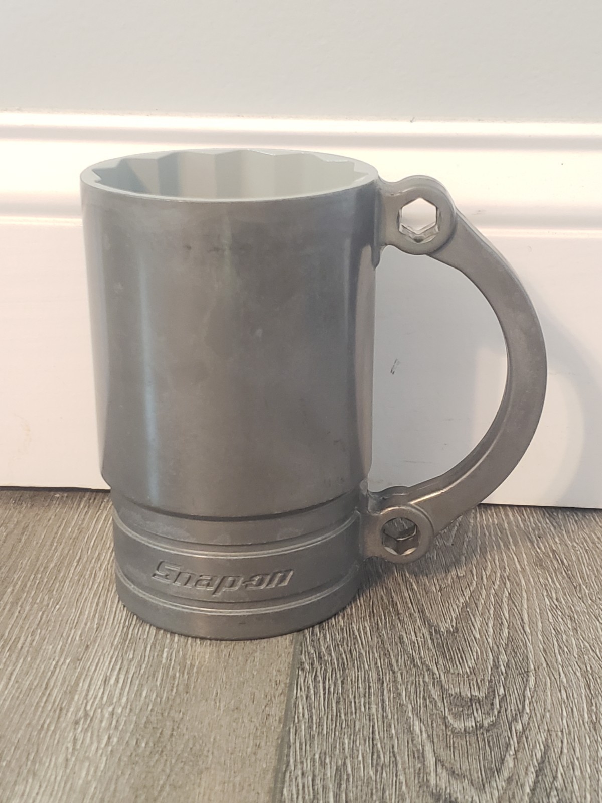 SNAP-ON Cast Aluminum USA Flankard 5/8 SF201 Socket Wrench Handle Mug Stein 14oz