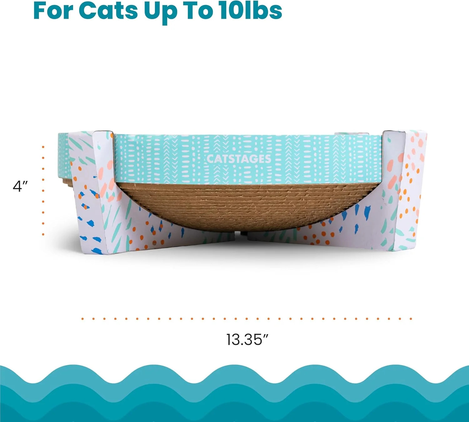 Catstages Scratch, Snuggle & Rest – 2‑in‑1 Indoor Cat Scratcher & Elevated Cat L