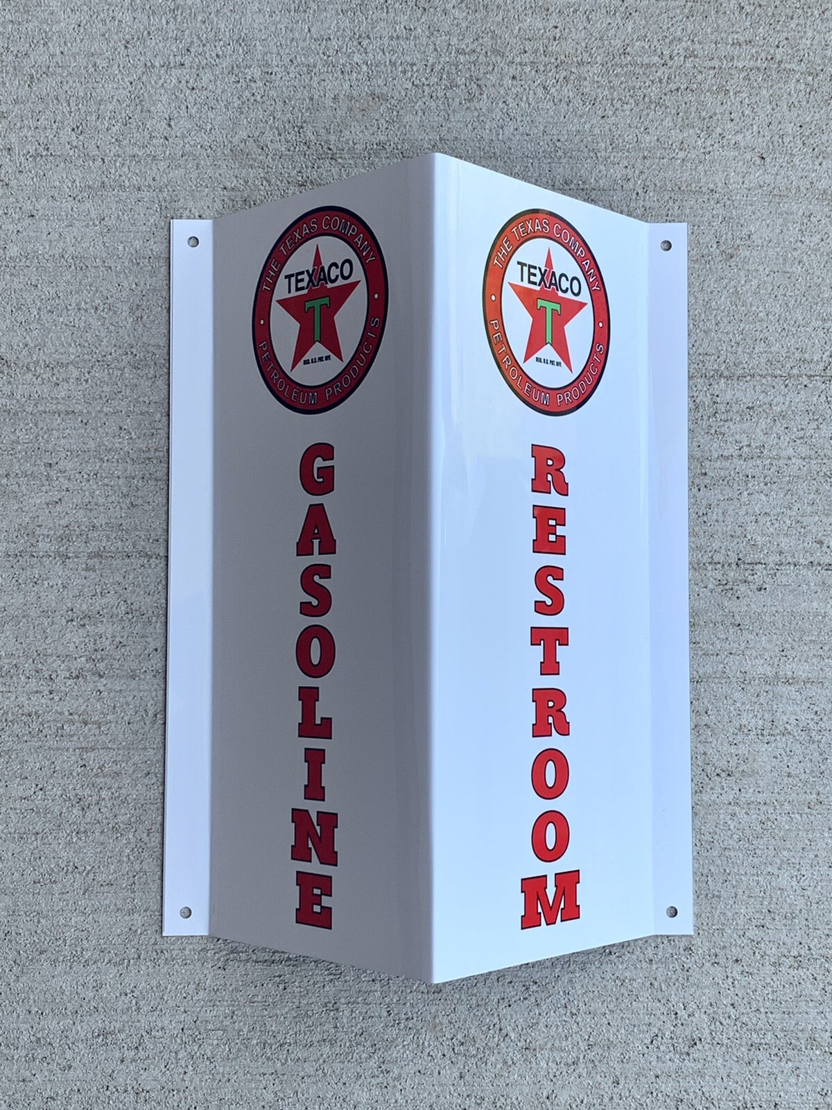 Texaco Restroom Metal Gasoline Gas sign Pump Oil WOW!!!