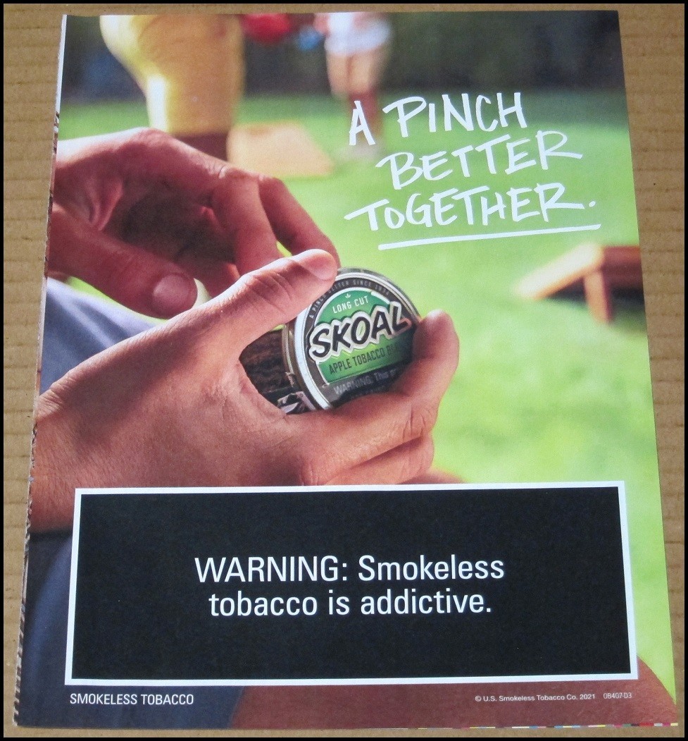 2021 Skoal Smokeless Tobacco Print Ad Advertisement Long Cut Apple A Pinch