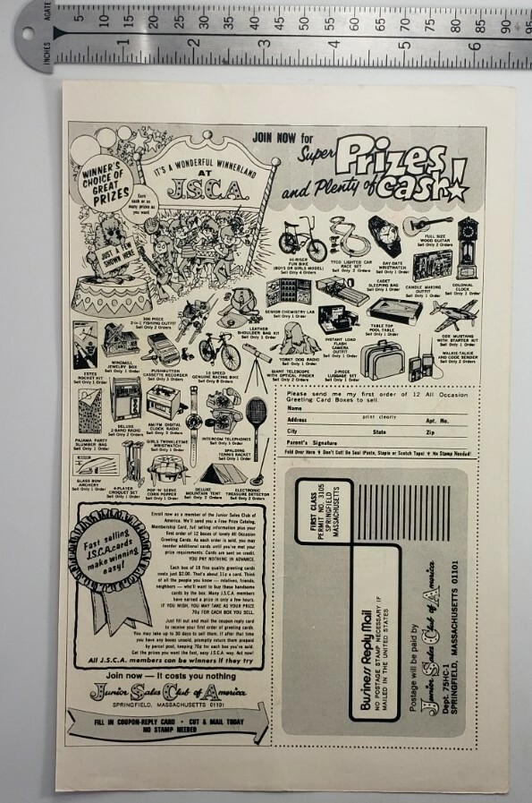Vintage Junior Sales Club Of America RARE Print Advertisement