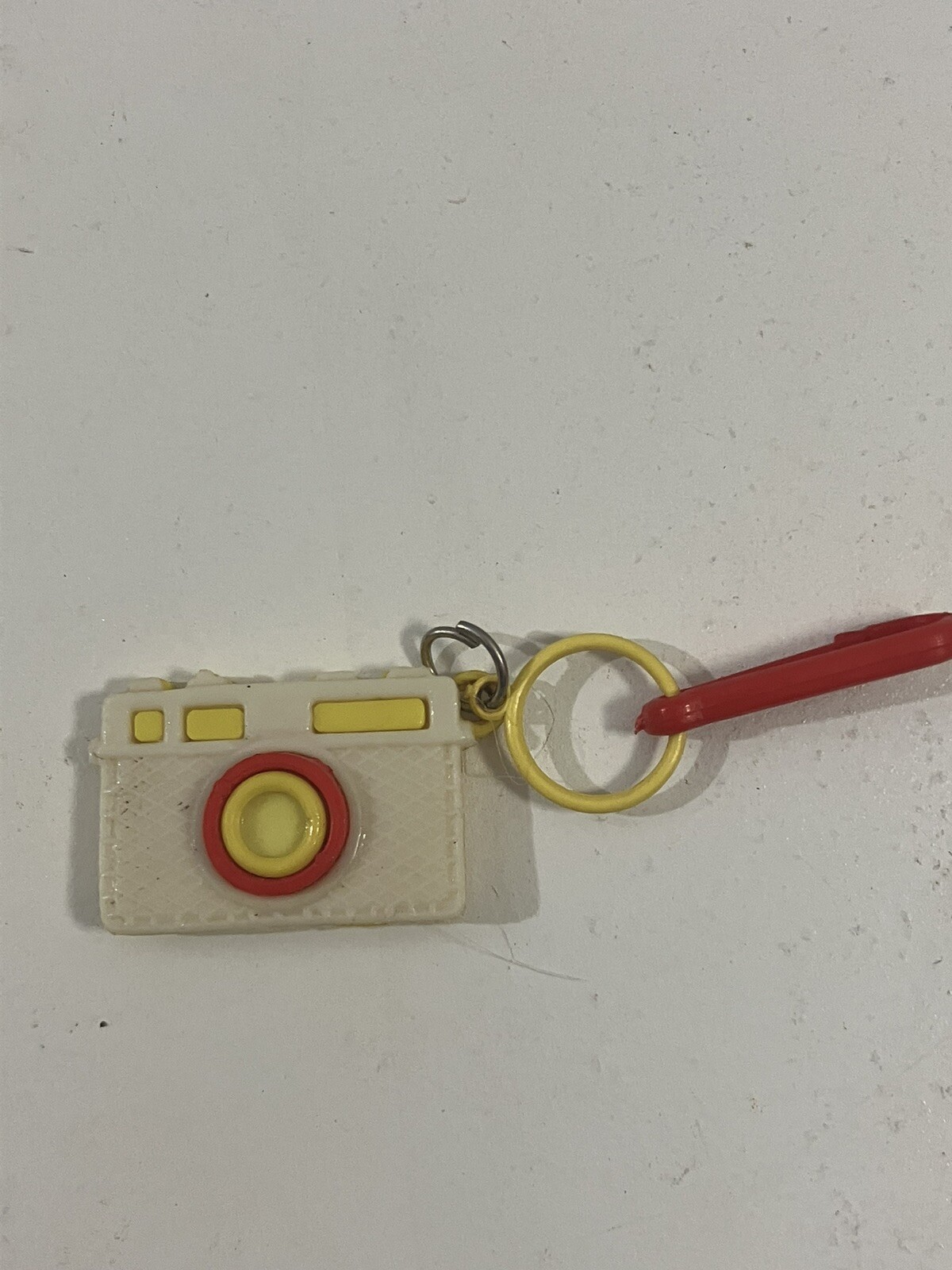 Vintage 1980’s White And Yellow Camera Charm Bracelet Necklace