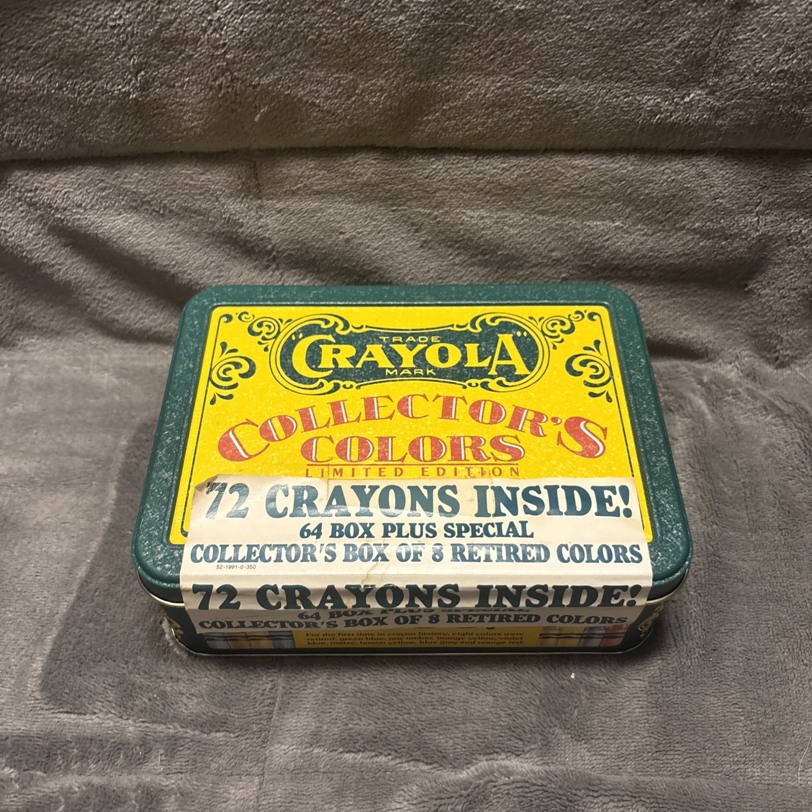 Vintage Crayola Collectors Colors Limited Edition Tin Crayons 1991 RARE 🔥🔥🔥