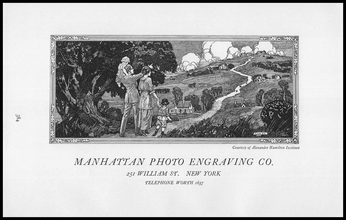 1924 Manhattan Photo Engraving Alexander Hamilton Institute Country Art Print Ad