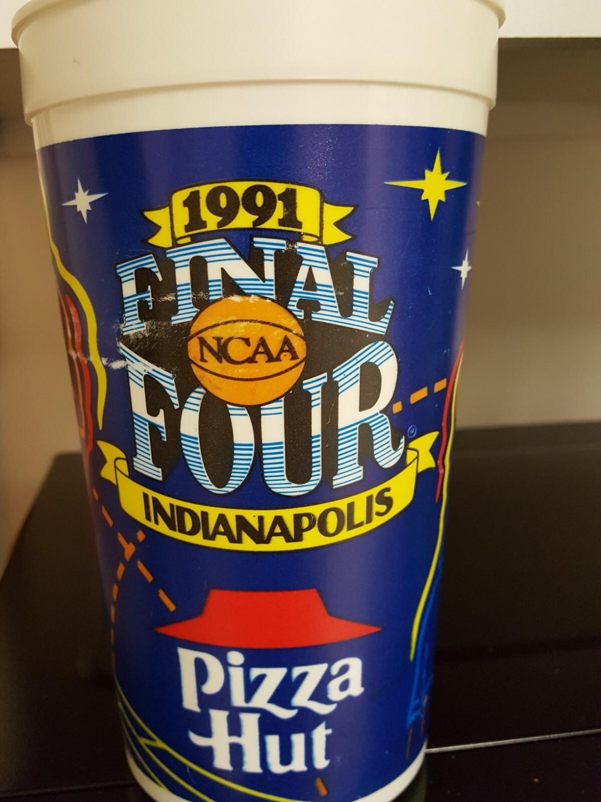 Pizza Hut 1991 FINAL FOUR INDIANPOLIS Promo VTG Commercial Plastic Printing