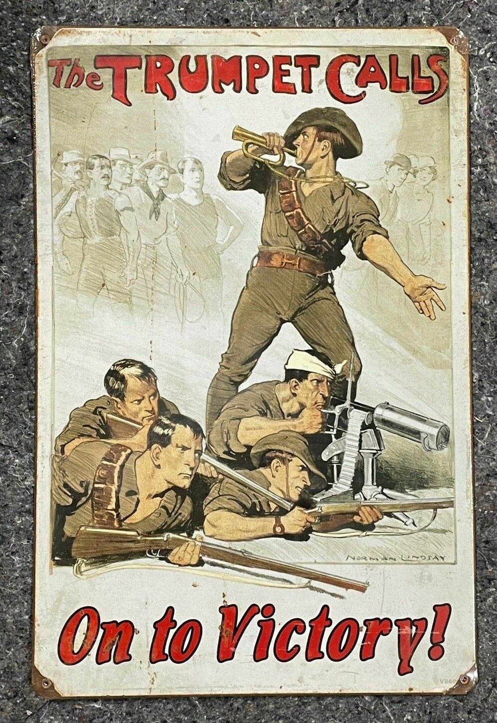 WW1 AUSTRALIAN RECRUITING POSTER VINTAGE STYLE METAL SIGN 11 X 17 FREE SHIP