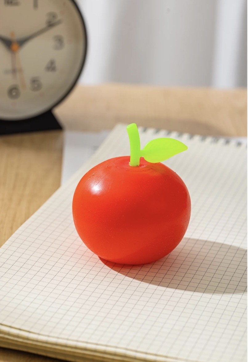 Apple Shaped Stress Ball- Viral Tik Tok, Red Apple Squishy Foam Squeeze.