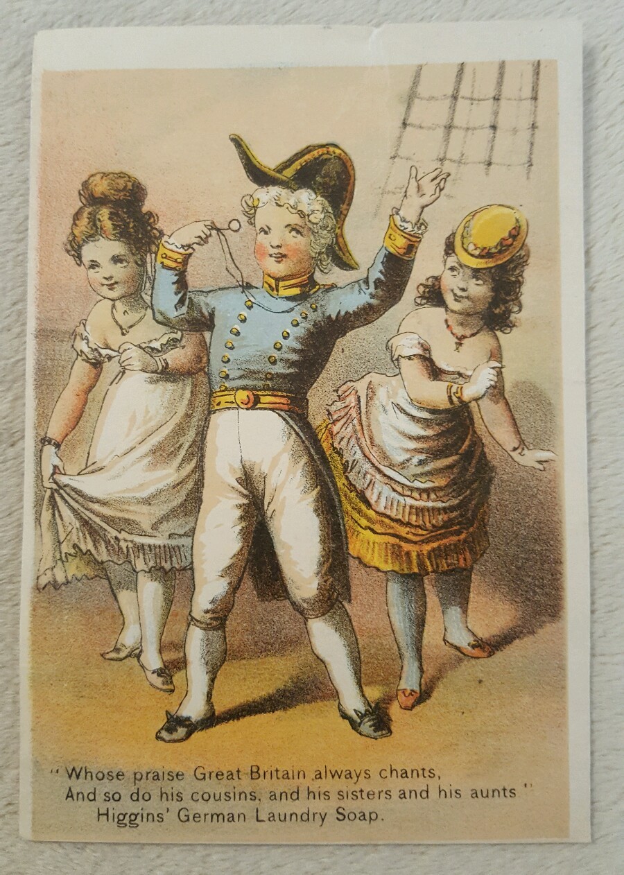 Antique Victorian Trade Card Advertising Higgins German Laundry Soap Collectible