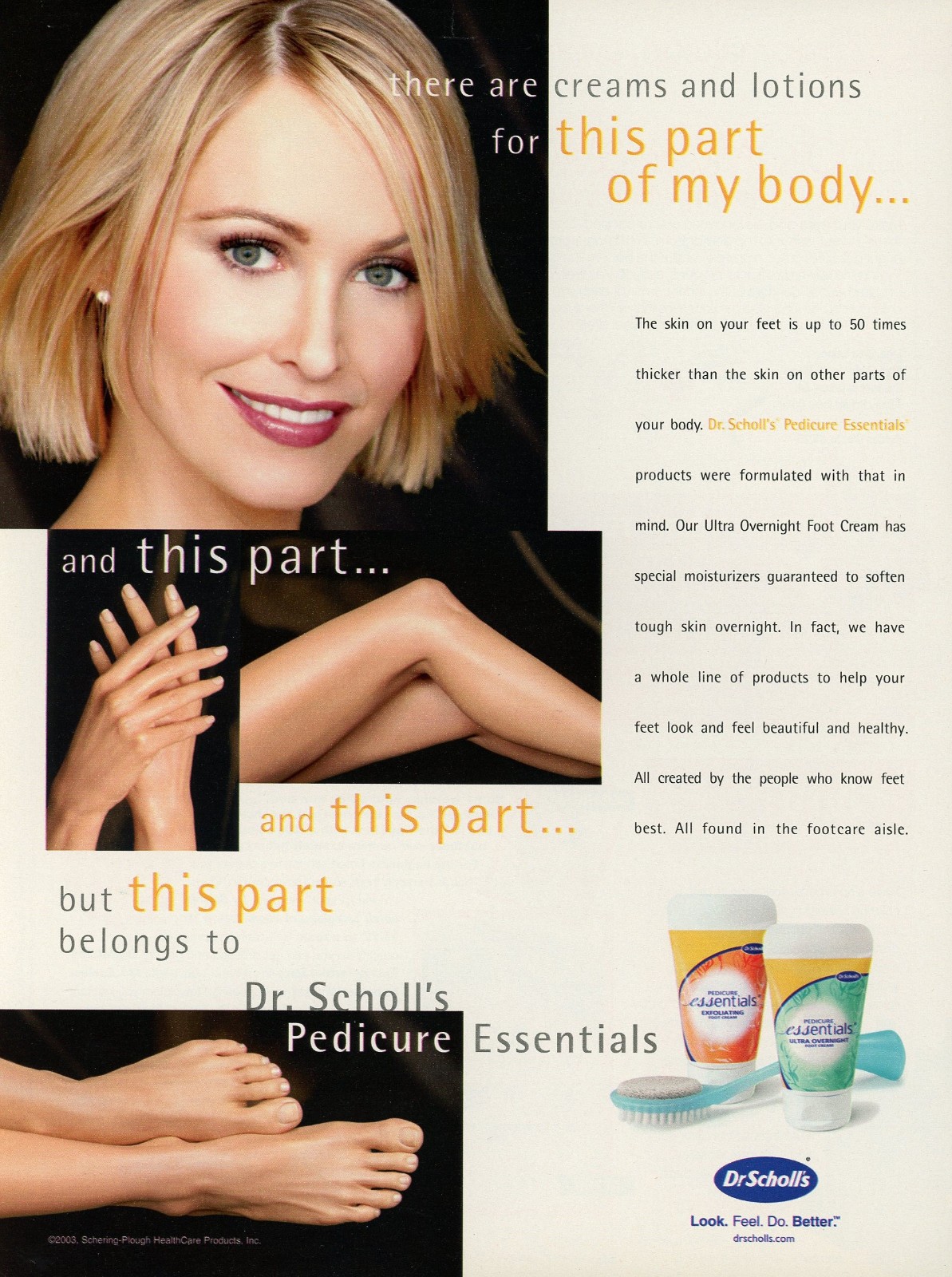 DR SCHOLL Magazine Print Ad Advert #06 RARE 2003 JOSIE BISSETT pretty blonde