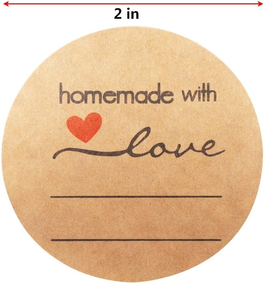 500 Self-Adhesive 2-Inch Yellow Labels for Jams, Gifts & More – Easy Peel Design