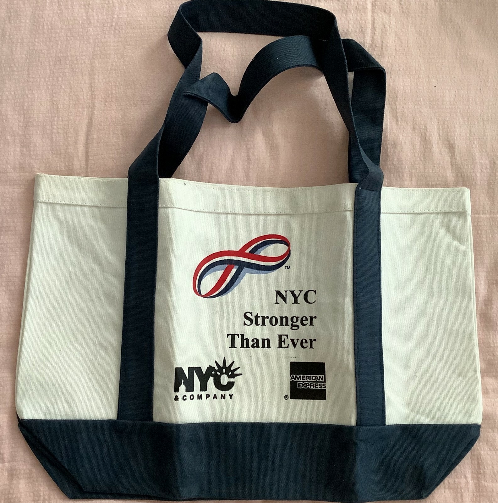 American Express NYC Stronger Than Ever 9/11 commemorative canvas tote bag NEW