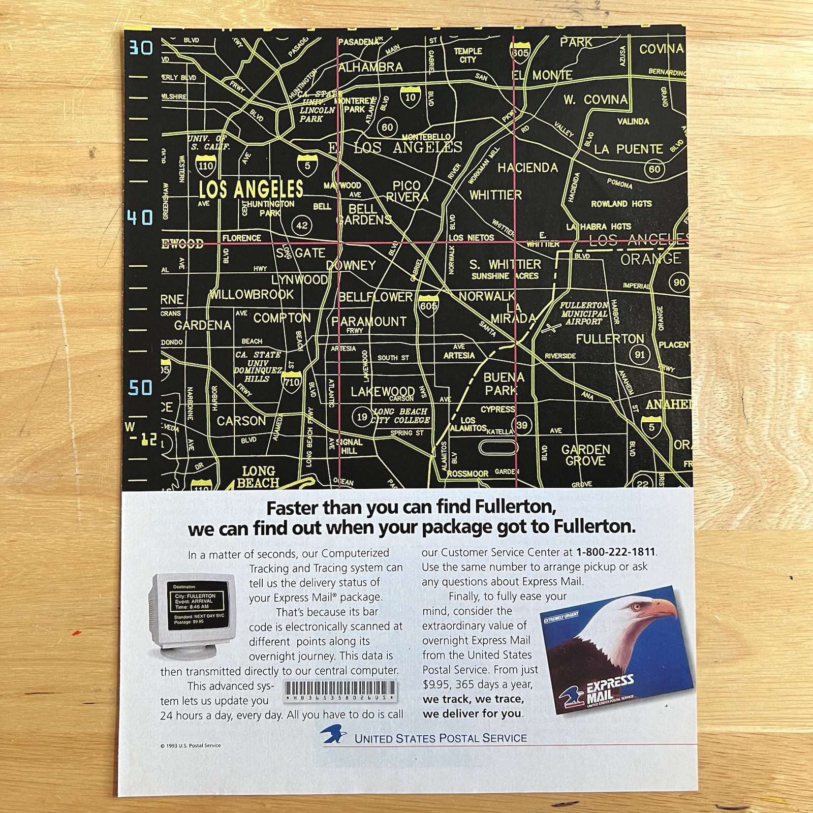 Vintage United States Postal Service Magazine Print Ads 1993 Color Advertisement