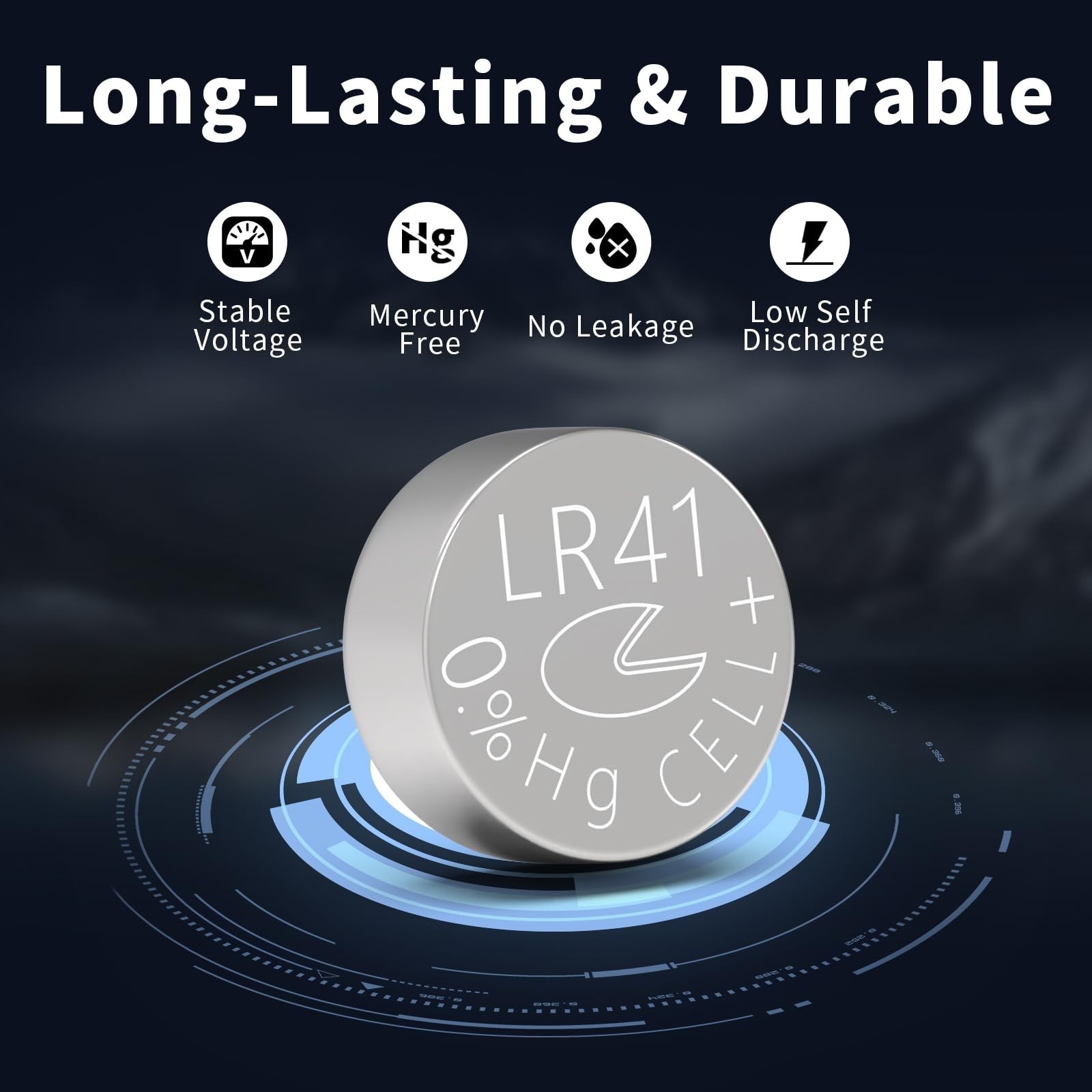 PKCELL LR41 Button Batteries 10 Count AG3 392 384 192 Alkaline Battery | 1.5V…