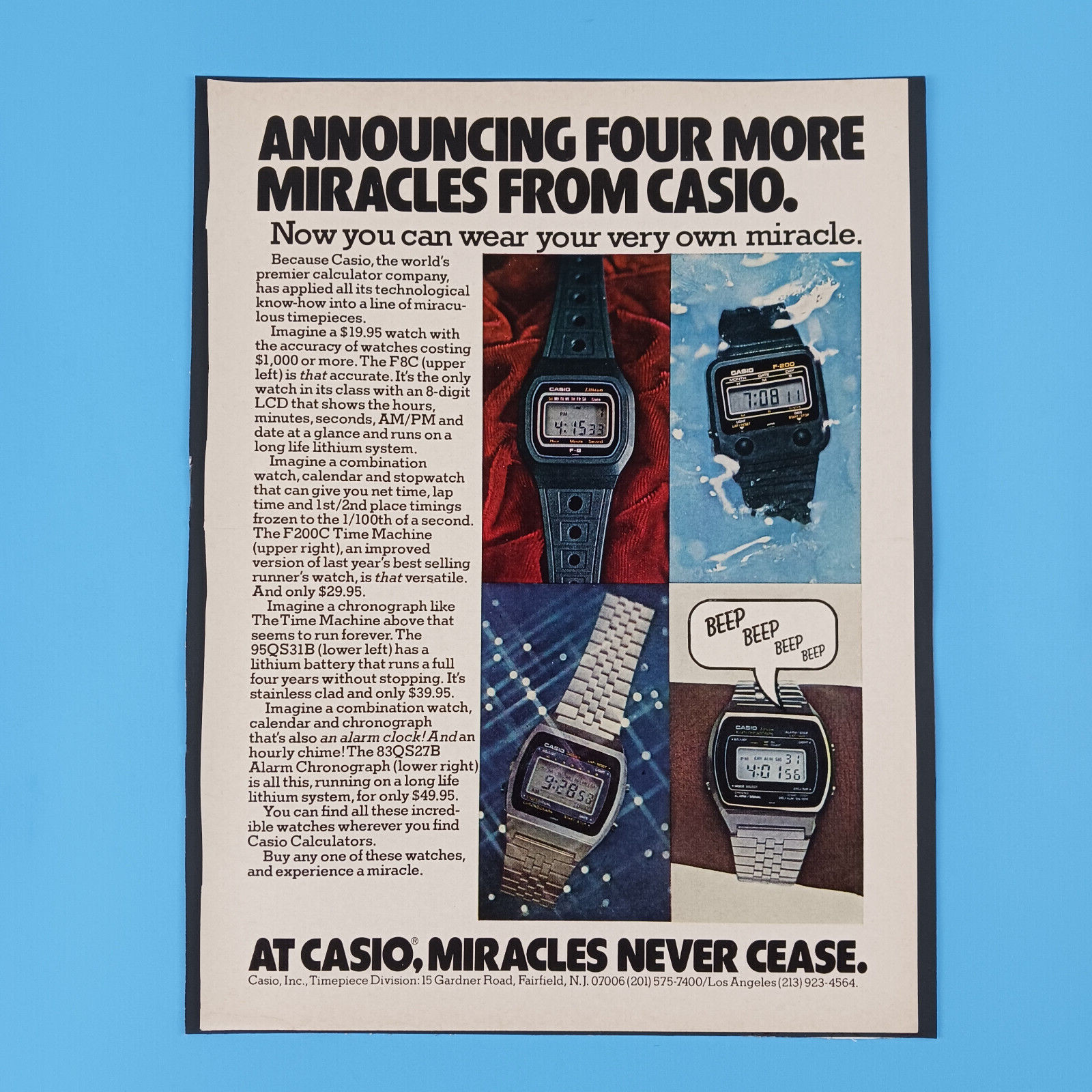 1979 Casio Digital Watches Print Advertisement