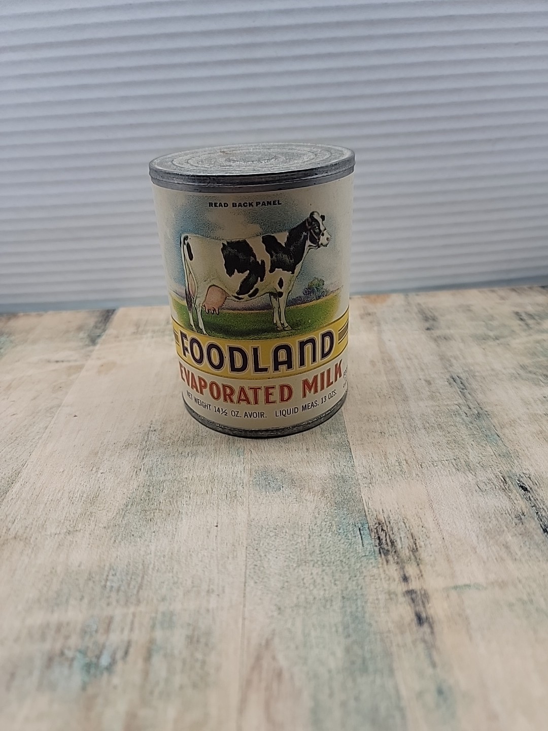 FOODLAND Evaporated Milk Paper Label Can / Dairy Cow / 0326