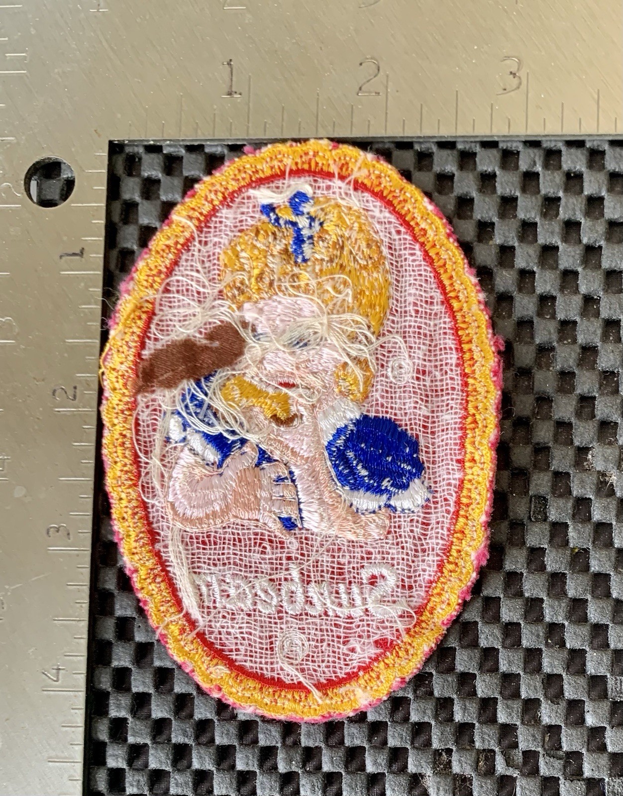 SUNBEAM BREAD EMBROIDERED SEW ON ONLY PATCH LITTLE MISS SUNBEAM 2 3/4″ x 4″