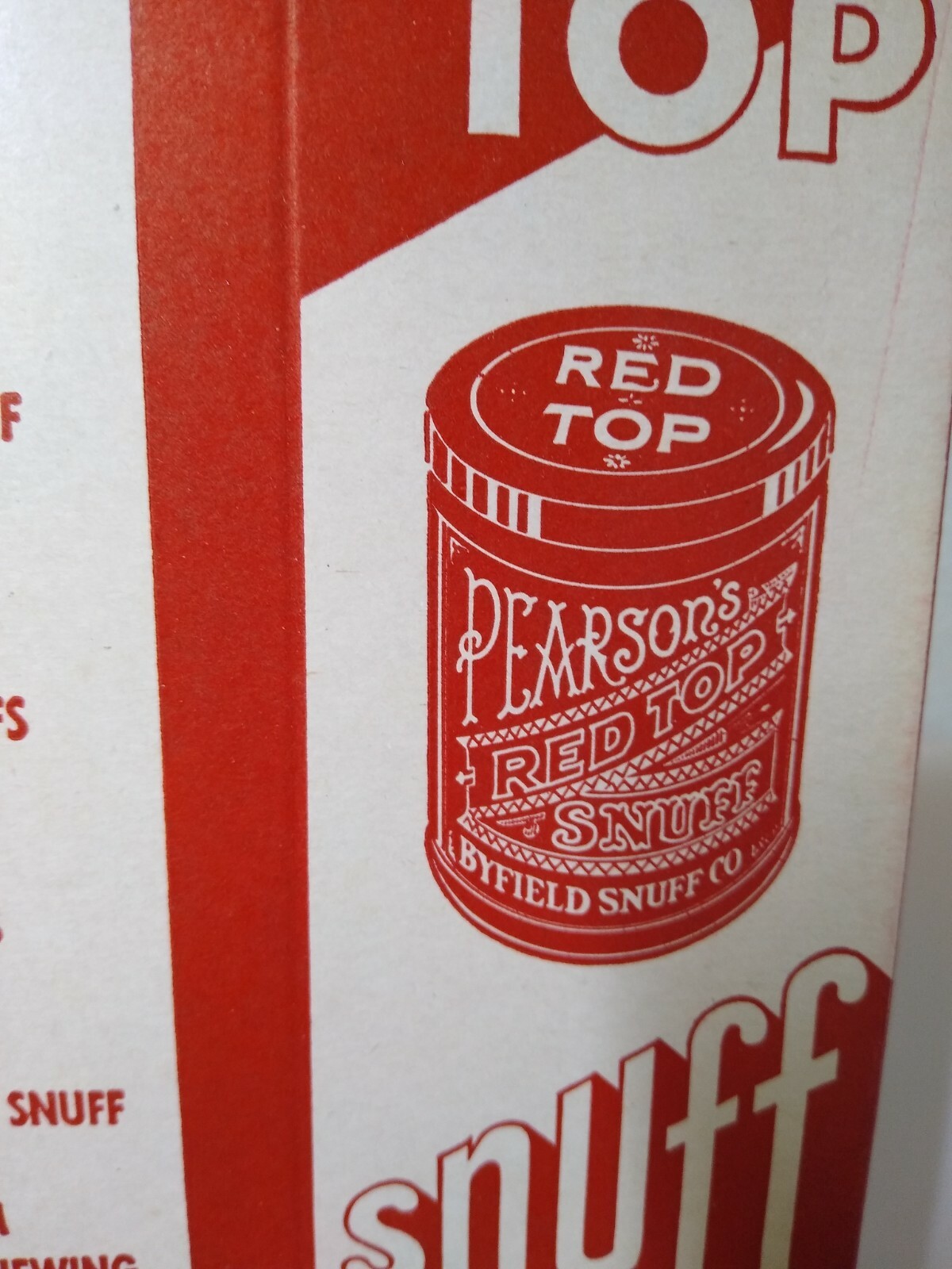 Pearson’s Red Top Snuff Vintage Advertising Display Box 1920’s-1930’s Original
