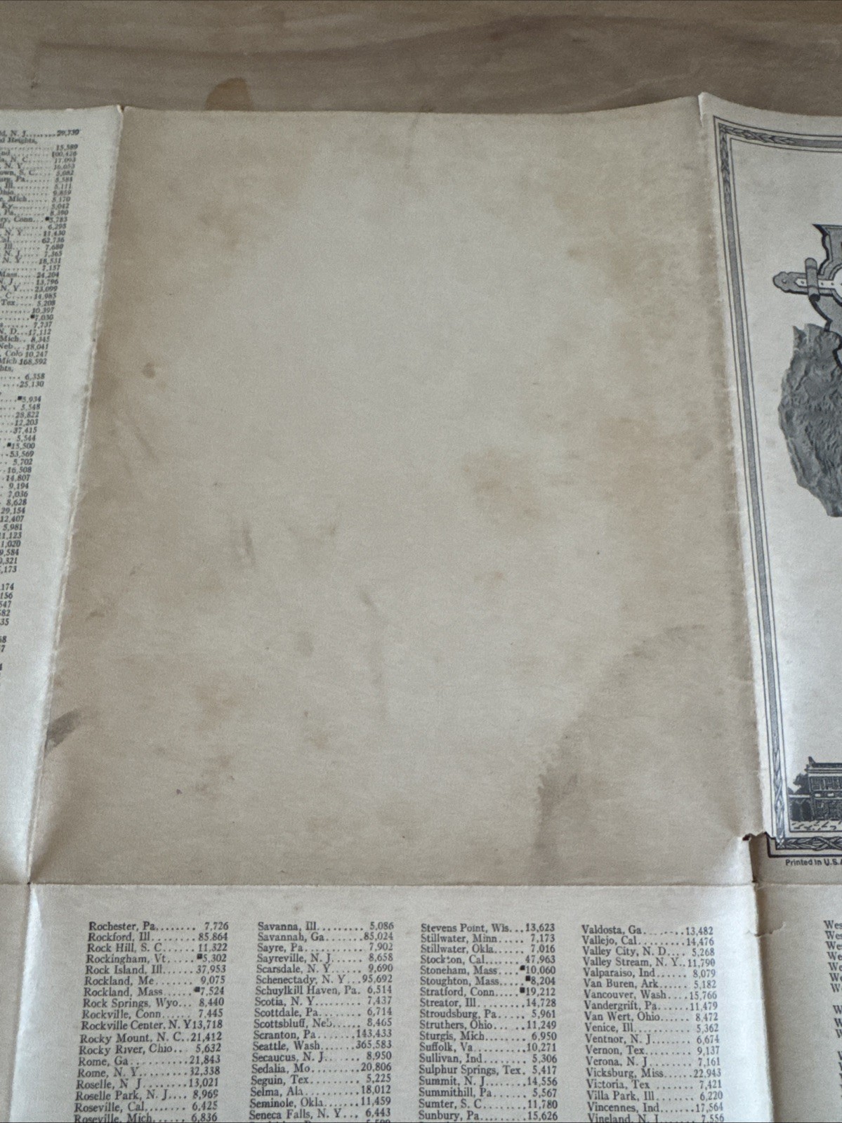 1939 WWII Hammond’s Map Of The World Flags,United States Liggett’s Rexall Drug