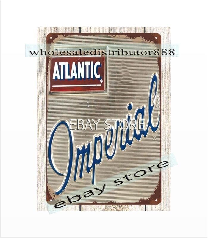 ATLANTIC IMPERIAL metal tin sign bathroom wall decor