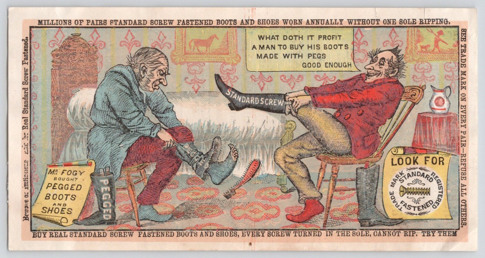 Standard Screw Fastened Boots & Shoes James Parsons Sacramento CA PAPER Card