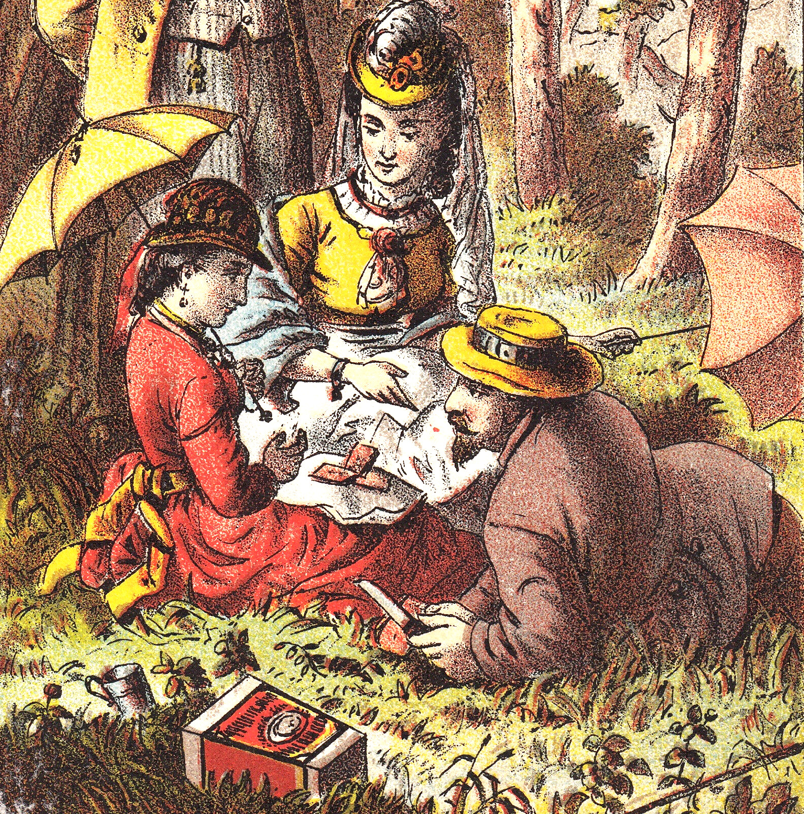 For Travel Parties Picnic Meat Libby McNeill Victorian Advertising Trade Card