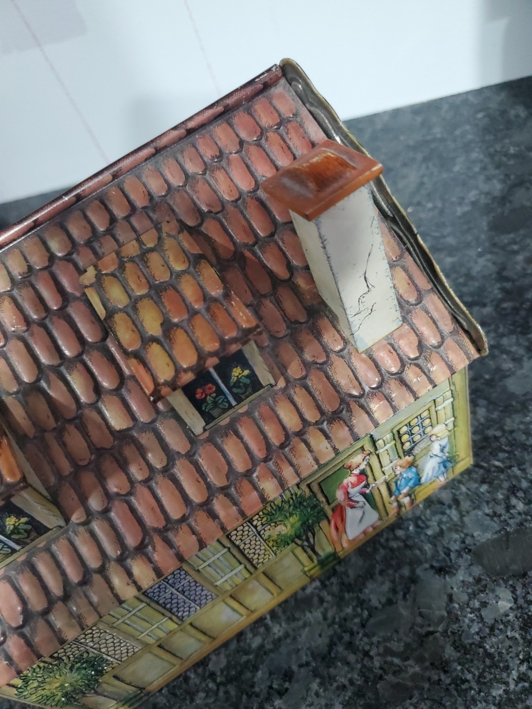 Heinrich Haeberlein Vintage Tin of a House