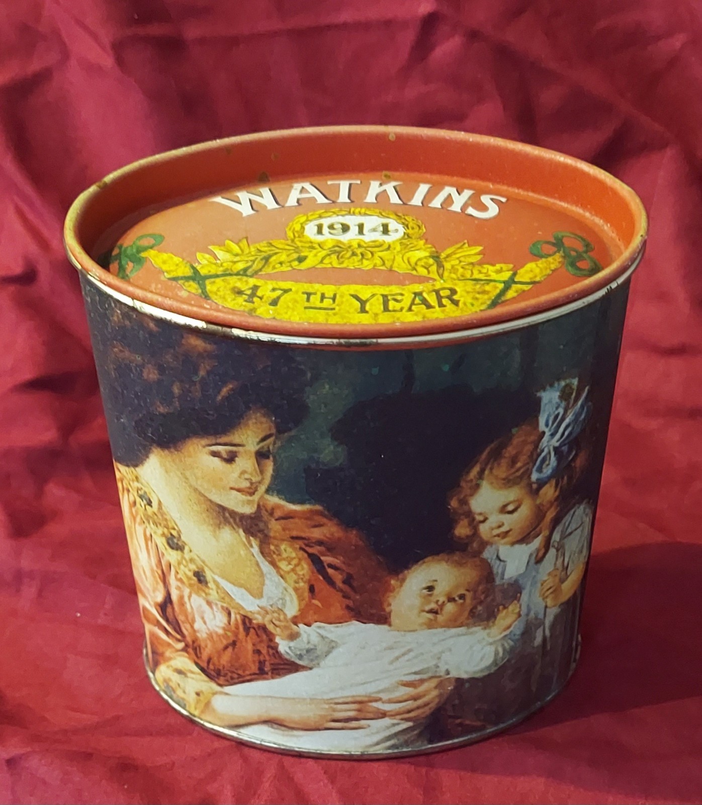 Vintage Watkins 47th Year tin