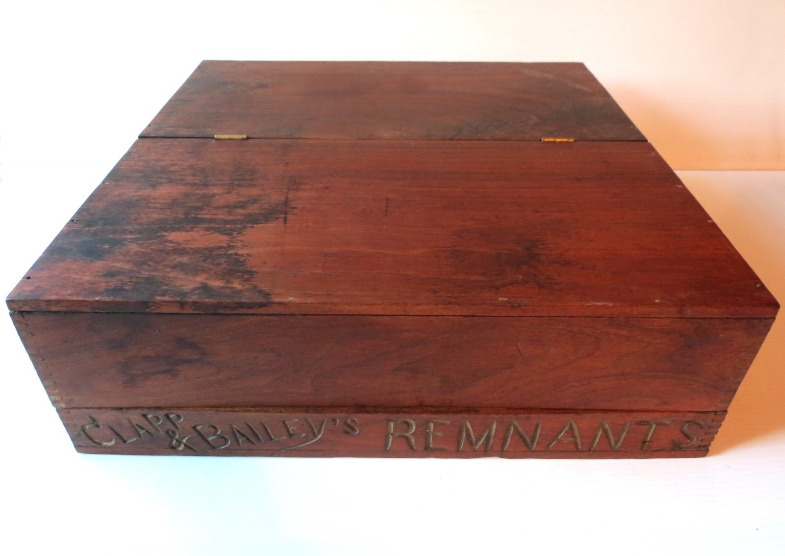 Antique 1880s CLAPP & BAILEY’S REMNANTS Countertop Advertising Display