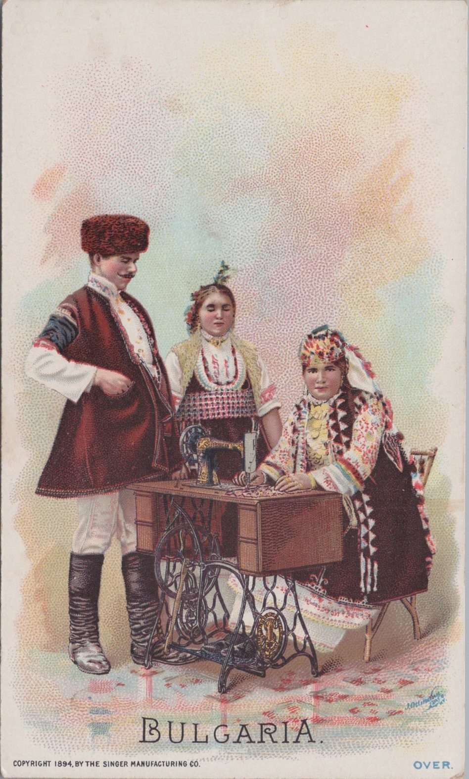 Singer Sewing Machine Bulgaria Vilayet Tuna Traditional Costume Women Man EPV2
