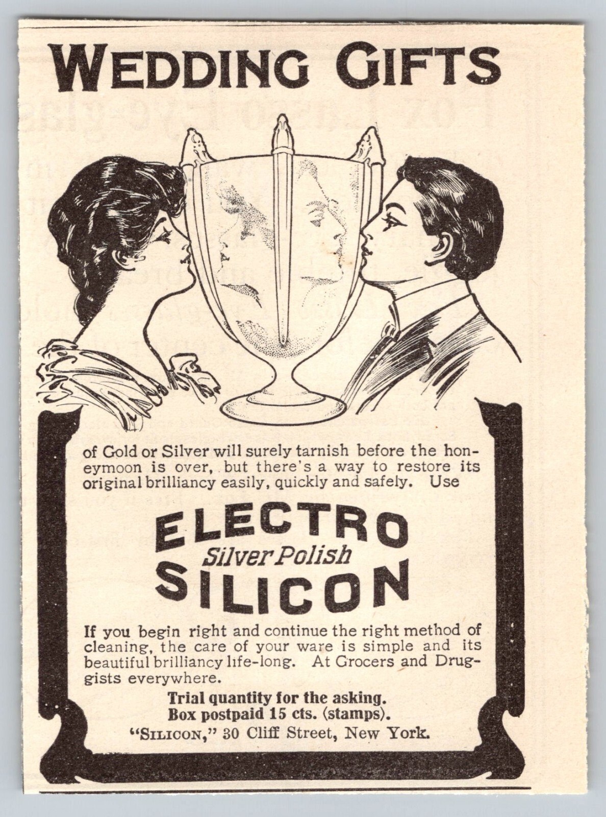 1905 Print Ad Electro Silicon Silver Polish New York Wedding Gifts Restore