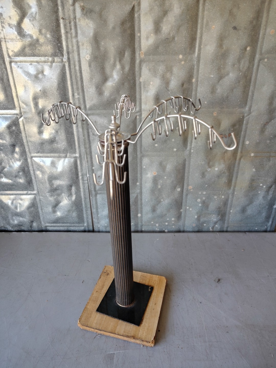 Antique Rotating Store Counter Display Stand Rack Jewelry Vintage industrial 22″