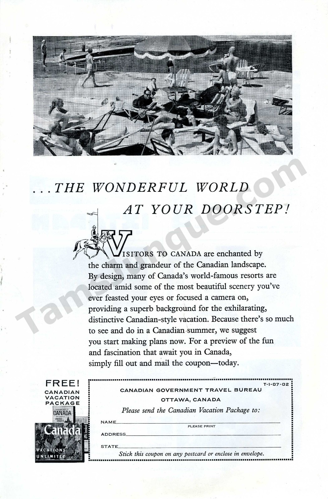 1960 Canadian Canada Travel Tourism Vintage MAGAZINE PRINT AD Wall Decor? (5054)