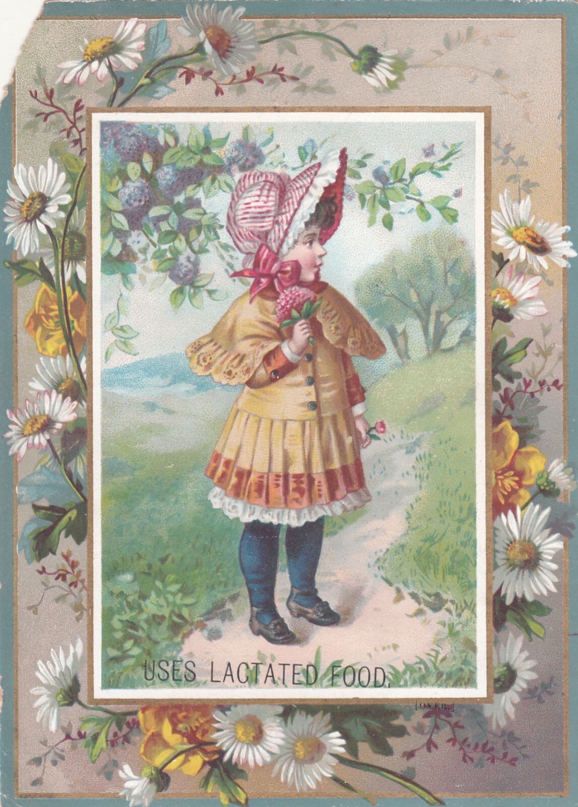 Wells Richardson Lactated Food Frank G Gates Bridgeport CT Vict Card c1880s