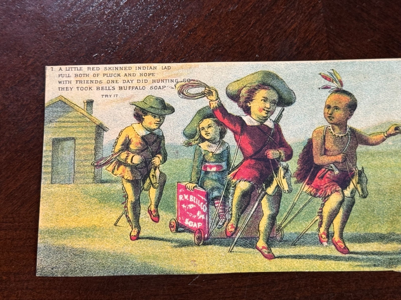 B-199 Victorian Trade Card 1880s R.W. Bell Co Buffalo Soap Corning New York