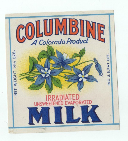 Vintage – Columbine Colorado Irradiated Evaporated Milk Label – XL1G (10)