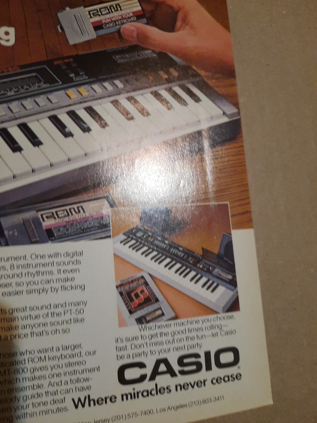1983 Casio Keyboard ROM Pack Magazine Ad